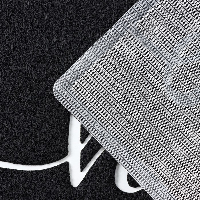 Коврик придверный LaDо́m, 45&times;75 см, ПВХ, цвет чёрный