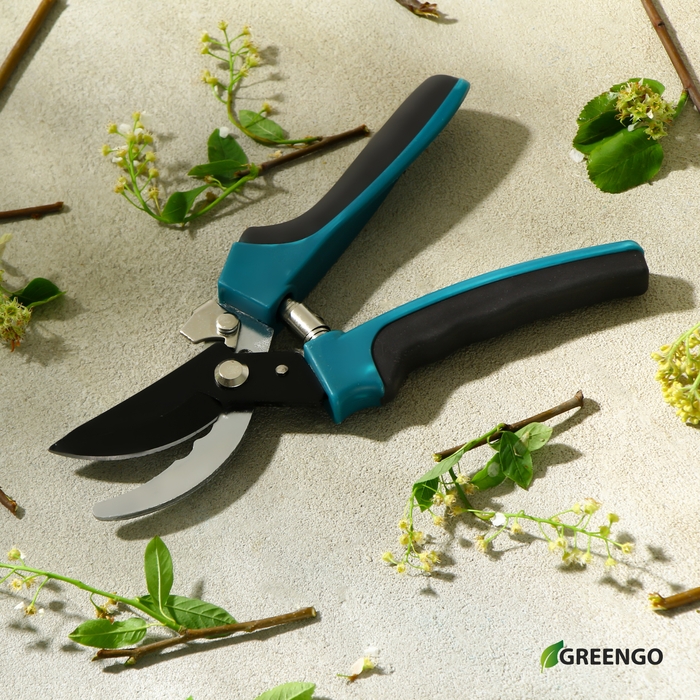 Секатор плоскостной, 9 Секатор плоскостной, 9" (23 см), с пластиковыми ручками, МИКС, Greengo