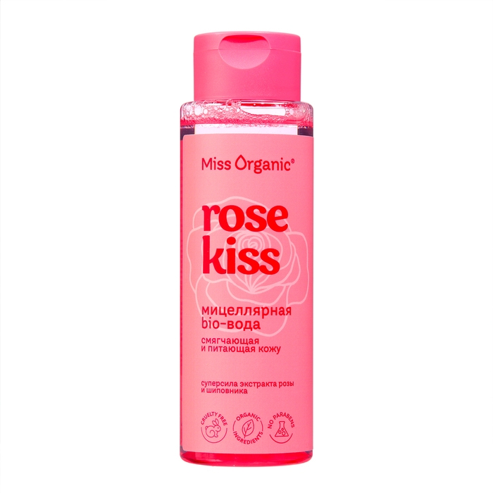 Мицеллярная био-вода Miss Organic масло розы и шиповника, 190 мл Мицеллярная био-вода Miss Organic масло розы и шиповника, 190 мл