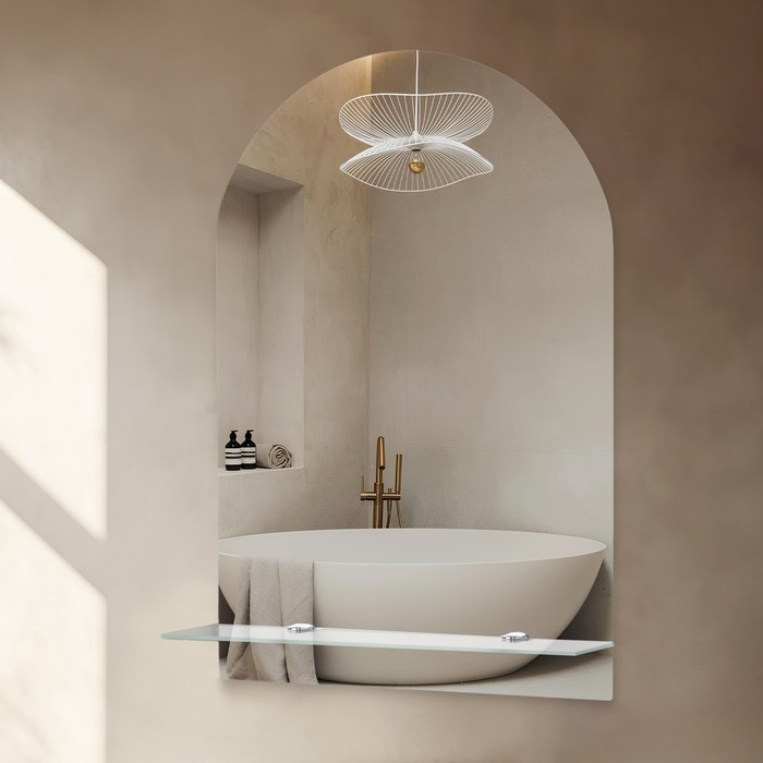 Зеркало &laquo;Арка&raquo;, настенное, с полочкой, 39&times;59 см