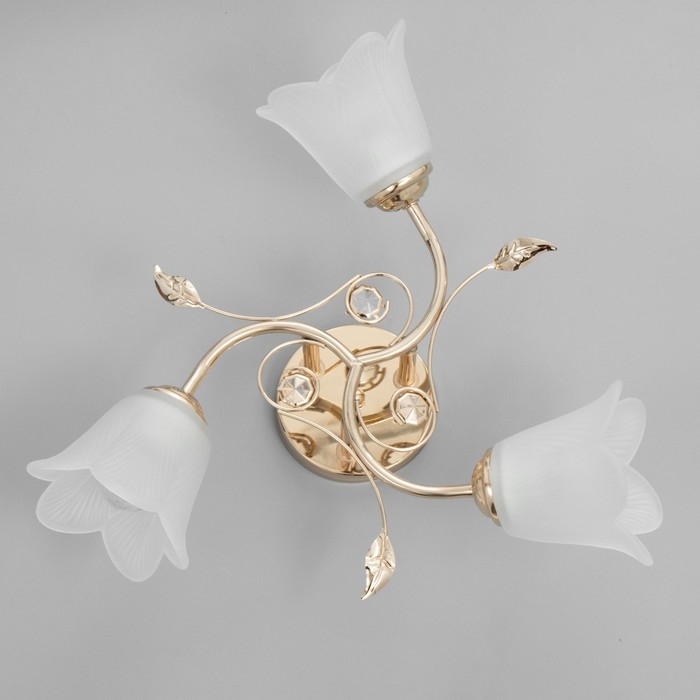 Люстра Люстра "Олана" 3хЕ27 40Вт золото 43х43х18 см BayerLux