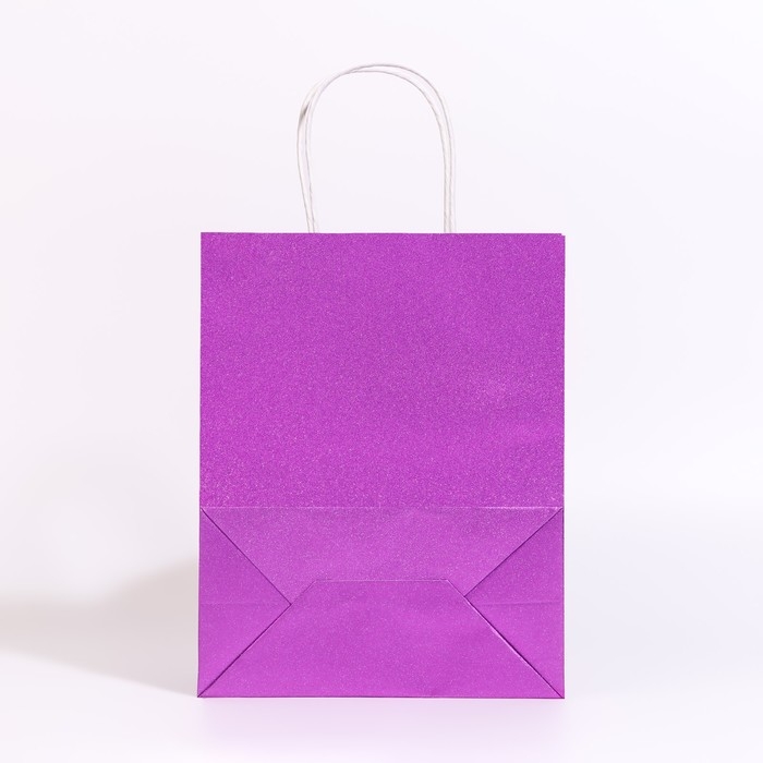 Пакет подарочный бумажный с глиттером сиреневый, 21 х 11 х 27 см Пакет подарочный бумажный с глиттером сиреневый, 21 х 11 х 27 см
