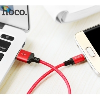 Кабель Hoco X14, 2 А, USB - micro USB, 2 м, черно-красный