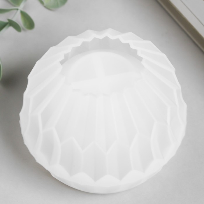 Молд силикон Молд силикон "Подсвечник круглый с гранями" 8х8х8,4 см