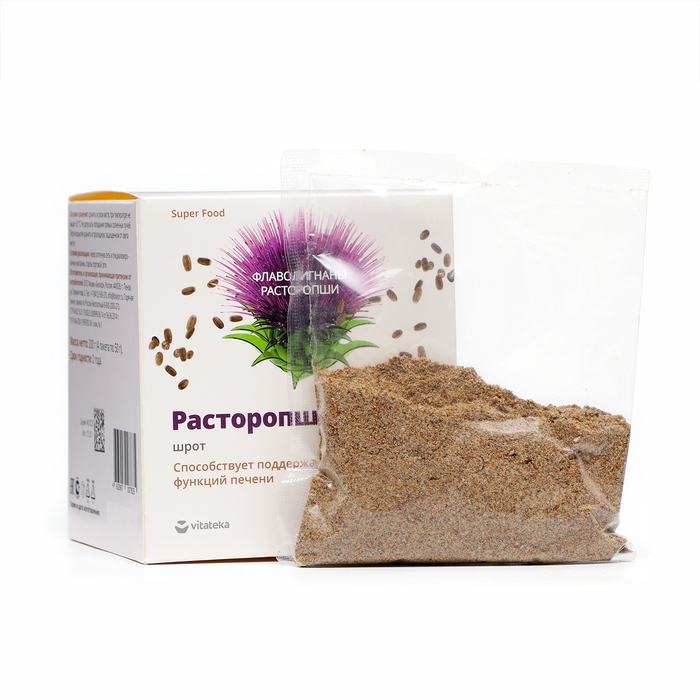 Шрот расторопши  Шрот расторопши "Биокор" для печени, 200 г