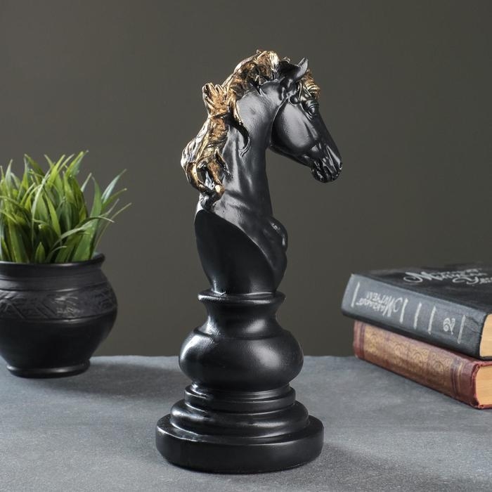 Фигура  Фигура "Конь" черный, 11х14х26см