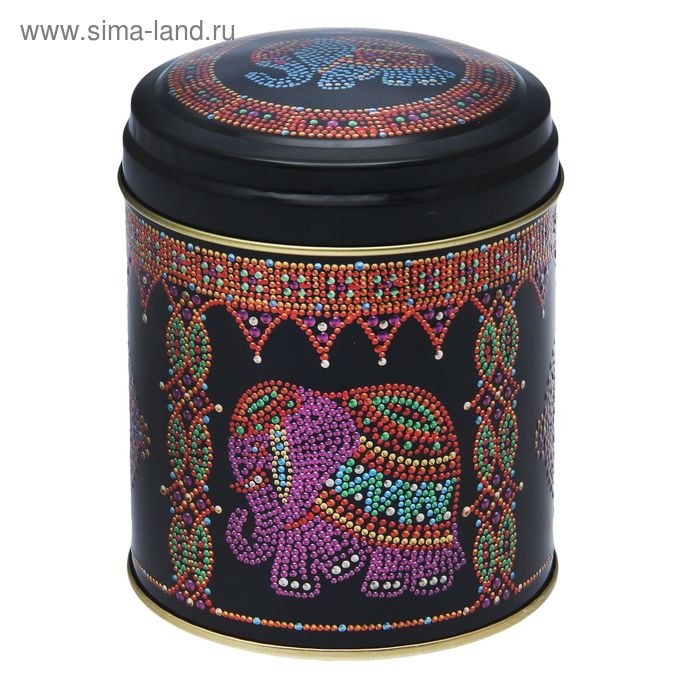 Банка с крышкой для сыпучих продуктов «Индийский слон», 800 мл, 9,9×11 см, рисунок МИКС