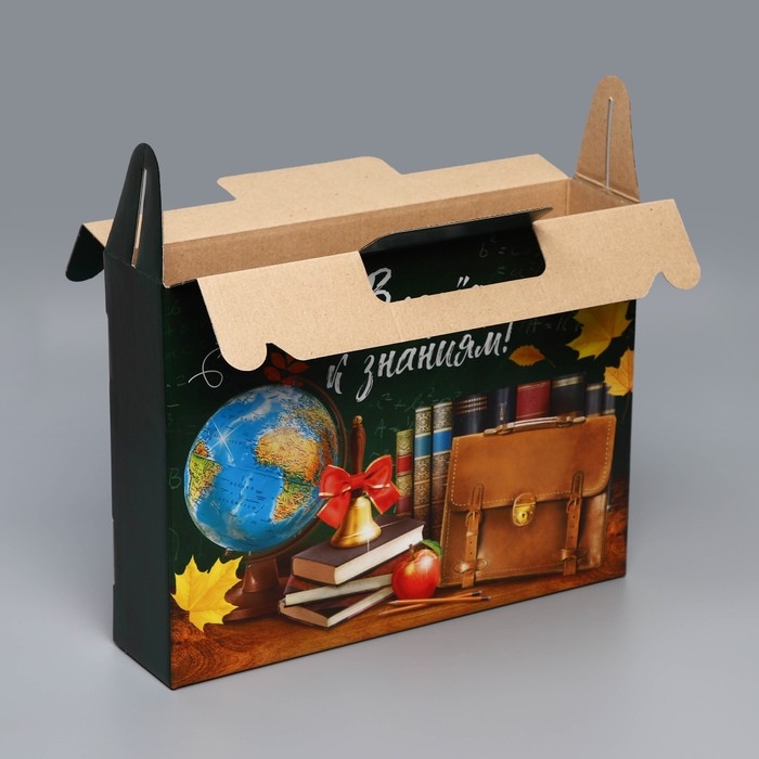 Коробка подарочная складная, упаковка, «Вперёд к знаниям», 33,7 х 25,7 х 7,9 см Коробка подарочная складная, упаковка, «Вперёд к знаниям», 33,7 х 25,7 х 7,9 см
