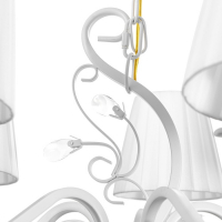 Люстра "Валенсия" 5x40Вт E14 белый патинированый 58х58х44 см BayerLux