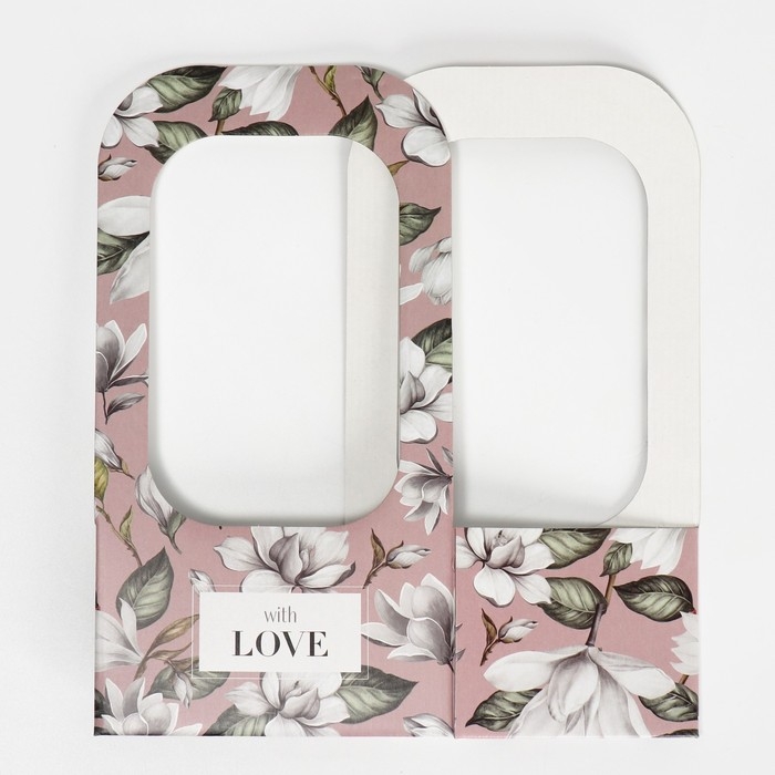 Коробка-переноска для цветов «С любовью», 17 × 12 × 32 см Коробка-переноска для цветов «С любовью», 17 × 12 × 32 см