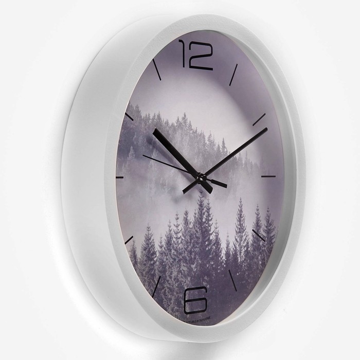 Часы настенные, серия: Интерьер, Часы настенные, серия: Интерьер, "Лес", плавный ход, d-30.5 см