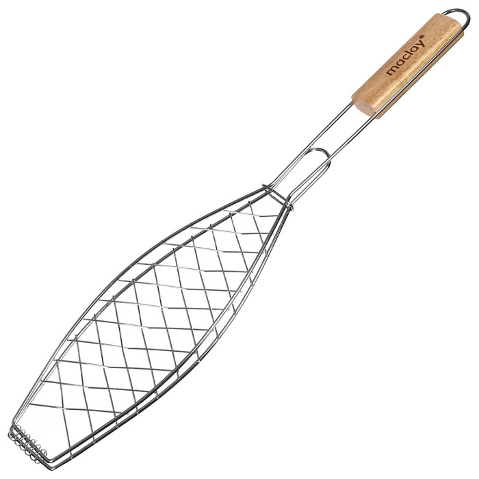 Решётка гриль для рыбы maclay, 30x12 см, хромированная сталь, для мангала Решётка гриль для рыбы maclay, 30x12 см, хромированная сталь, для мангала