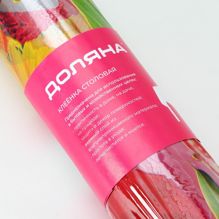 Клеёнка на стол Доляна «Фрукты», ширина 137 см, толщина 0,08 мм, рулон 30 метров Клеёнка на стол Доляна «Фрукты», ширина 137 см, толщина 0,08 мм, рулон 30 метров