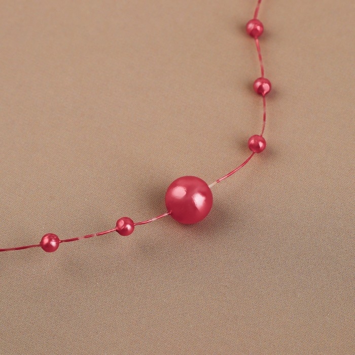 Жемчуг на леске, 3/8 мм, 9 ± 0,5 м, цвет красный Жемчуг на леске, 3/8 мм, 9 ± 0,5 м, цвет красный