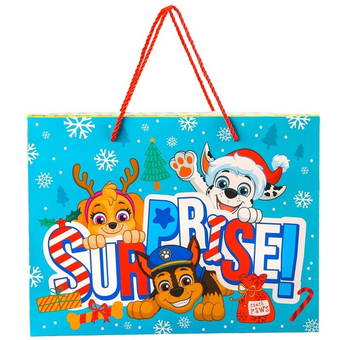 Новый год. Пакет-коробка Новый год. Пакет-коробка "Surprise", 15х40х30 см, Paw Patrol