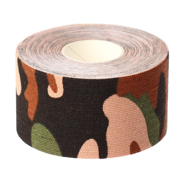 Кинезио - тейп, 3,8 см × 5 м, цвет камуфляж Кинезио - тейп, 3,8 см × 5 м, цвет камуфляж