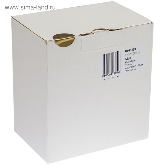 Фотобумага для струйной печати А6 (100 х 150 мм), 500 листов LOMOND, 230 г/м2, односторонняя, матовая Фотобумага для струйной печати А6 (100 х 150 мм), 500 листов LOMOND, 230 г/м2, односторонняя, матовая