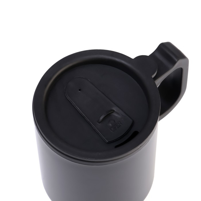 Термокружка, 450 мл, Автомобильная Термокружка, 450 мл, Автомобильная "100 % мужик", сохраняет тепло 4 ч, 12 х 17 см