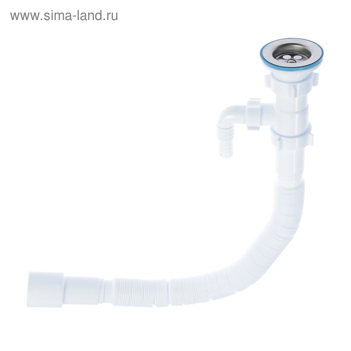 Гофросифон  Гофросифон "АНИ Пласт" G118, 1 1/2" х 40 мм, удлиненный с отводом, L= 648-1488 мм