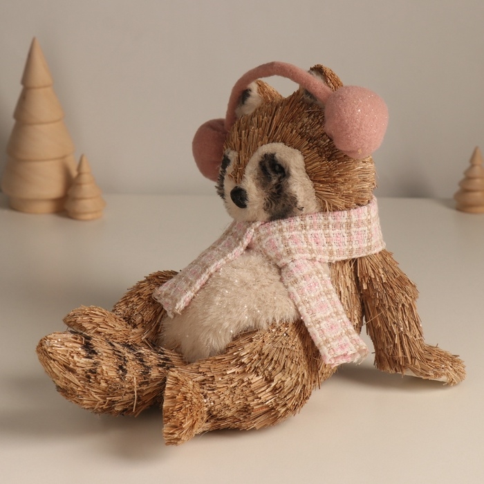 Декор  Декор "Лежачий енот в наушниках" 17,5х21х18 см