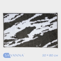 Коврик для дома SAVANNA «Вилли», 50×80 см, цвет серый