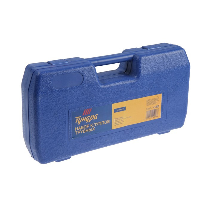 Набор клуппов трубных ТУНДРА, 1/2 Набор клуппов трубных ТУНДРА, 1/2"-3/4"-1"-1 1/4" + трещотка в сборе, 7 предметов