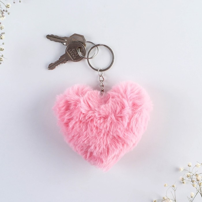 Брелок для ключей пушистик, детский, сердечко &laquo;Моей поLOVEинке&raquo;, 9 х 10 см