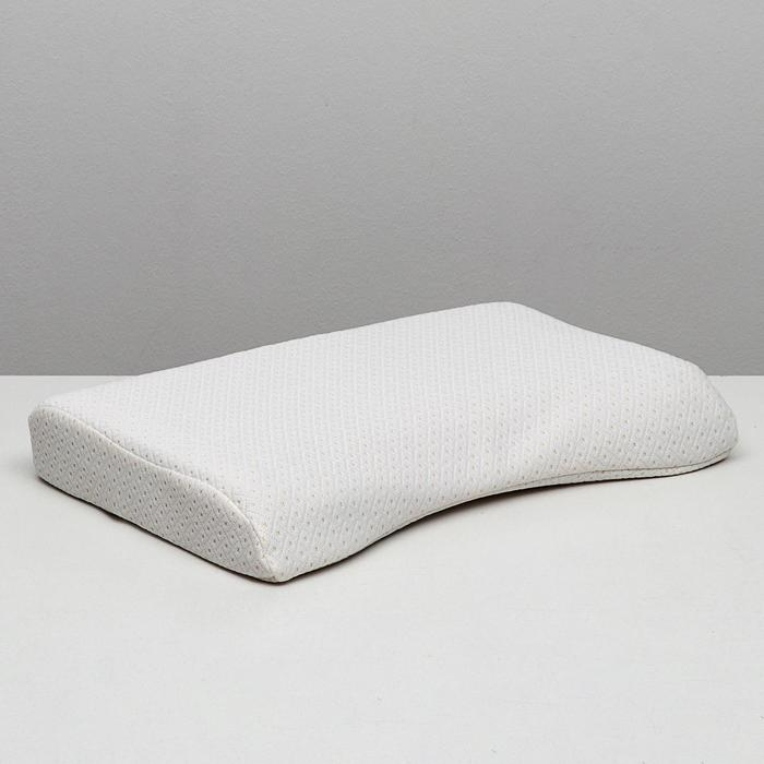 Подушка ортопедическая НТ-ПС-07  Подушка ортопедическая НТ-ПС-07 "Массажная", для взрослых, с эффектом памяти и выемкой под плечо, 55x36 см, валики 10/7 см