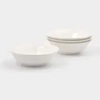 Тарелки глубокие Доляна White Label, набор 4 шт., 950 мл, 20&times;6.5 см, фарфор, белые