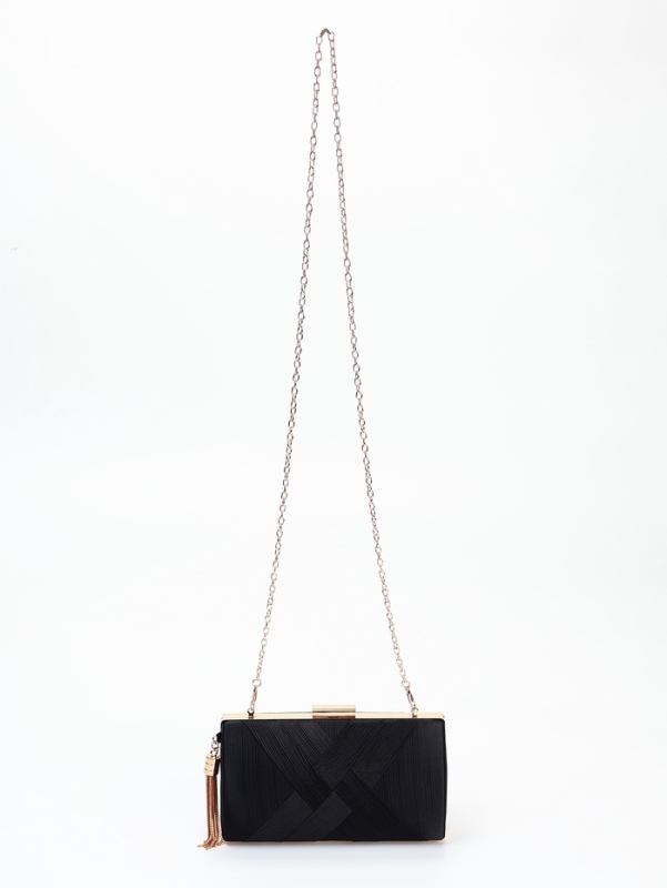 Сумка-клатч на фермуаре, цвет чёрный Сумка-клатч на фермуаре, цвет чёрный