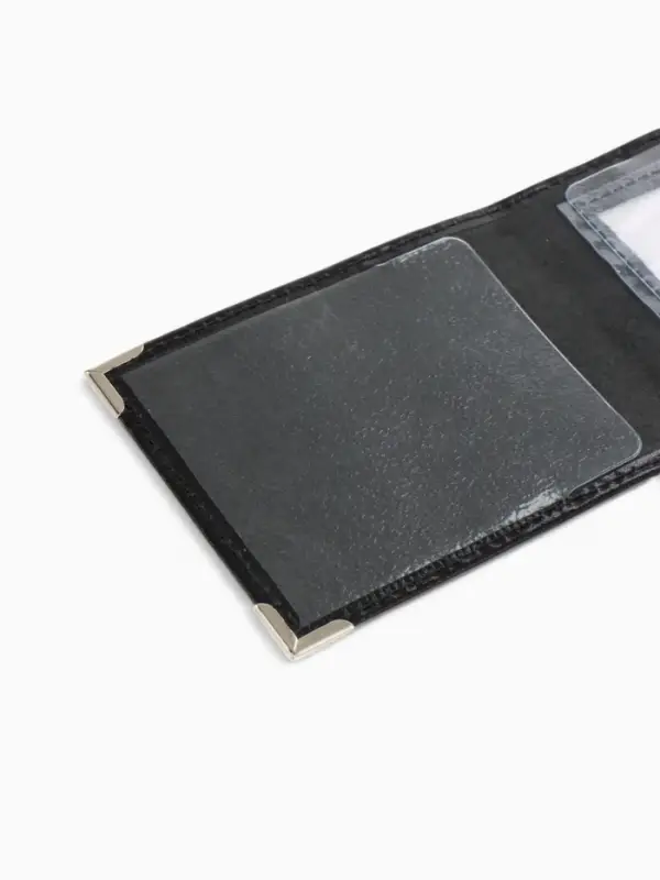 Обложка для удостоверения с окошком, чёрная