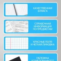 Предметная тетрадь по географии Hatber &laquo;Гармония&raquo;, 48 листов, в клетку, со справочным материалом, обложка из мелованного картона