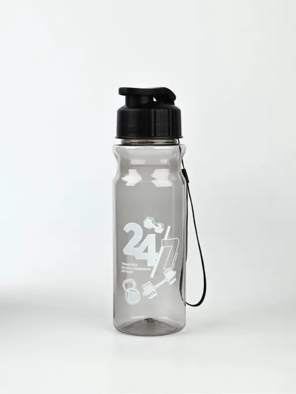Бутылка для воды пластиковая &laquo;24/7&raquo;, 500 мл, чёрная