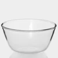 Салатник Доляна Simple, 1.45 л, 19&times;9.5 см, стекло, прозрачный