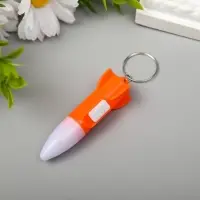 Фонарик свет на кольце "Ракета" мигает МИКС 6,5х2х2 см