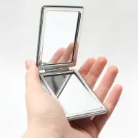 Зеркало складное &laquo;Крокодил&raquo; с увеличением, 6.3&times;8.7&times;1.2 см, голубое