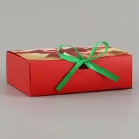 Коробка подарочная самосборная &laquo;Классика&raquo;, 16.5&times;12&times;5 см, с лентой