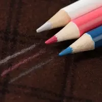 Карандаш для ткани с щёткой, 3 шт., белый, розовый, синий