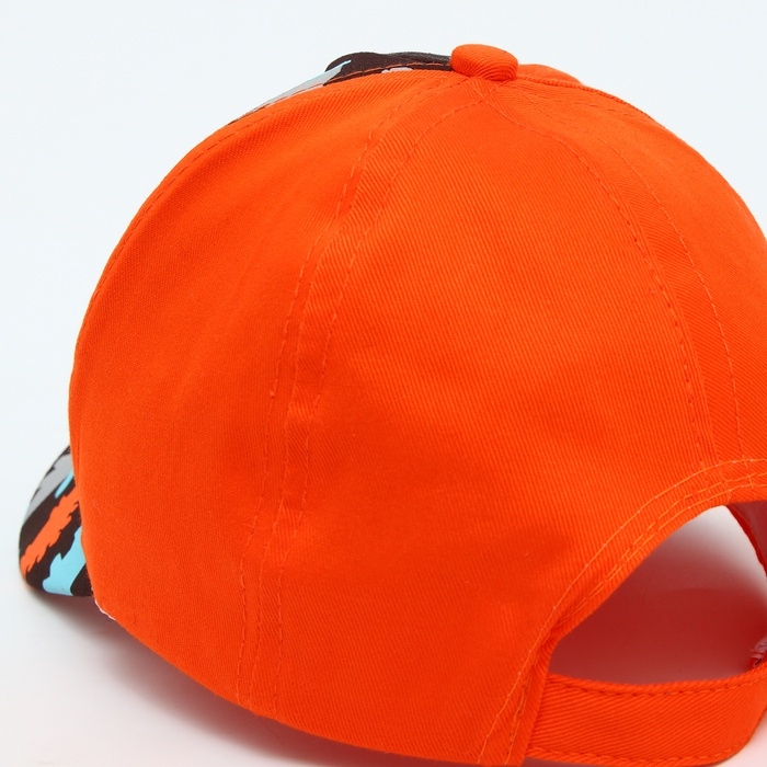 Кепка детская для мальчика «Динозавры»,цвет оранжевый, р-р 52-54, 5-7 лет