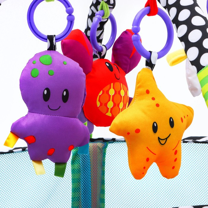 Развивающий коврик 3 в 1 «Черепаха», 68x68 см, 30 цветных шариков, 4 игрушки, Крошка Я Развивающий коврик 3 в 1 «Черепаха», 68x68 см, 30 цветных шариков, 4 игрушки, Крошка Я