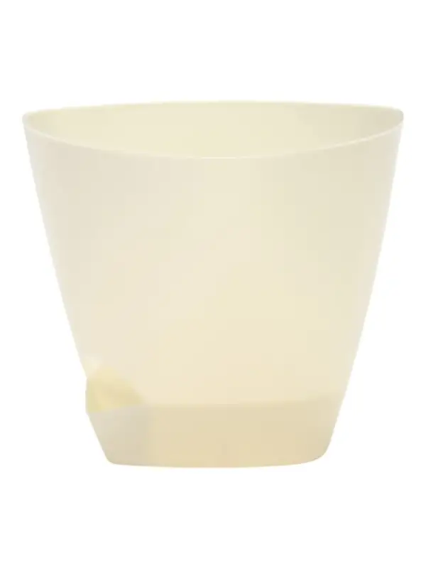 Кашпо с прикорневым поливом 3 л  D-19,3 см, H-16,7 см молочный "Элеганс"