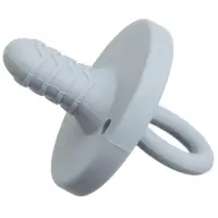 Прорезыватель - пустышка силиконовый M&B, синий/серый