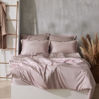 Простыня на резинке SL Home Tencel 140*200+30 см , цв. пудра