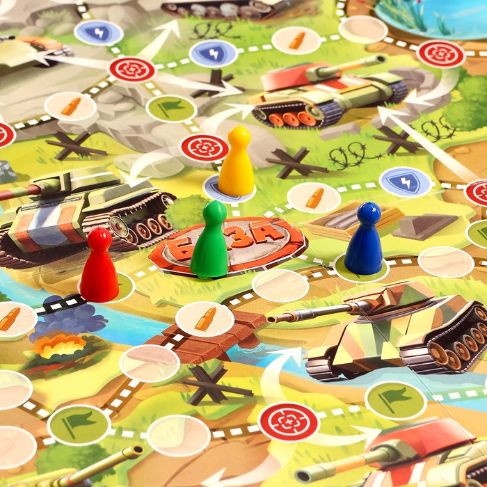 Настольная игра «Танки, в бой!», с карточками Настольная игра «Танки, в бой!», с карточками