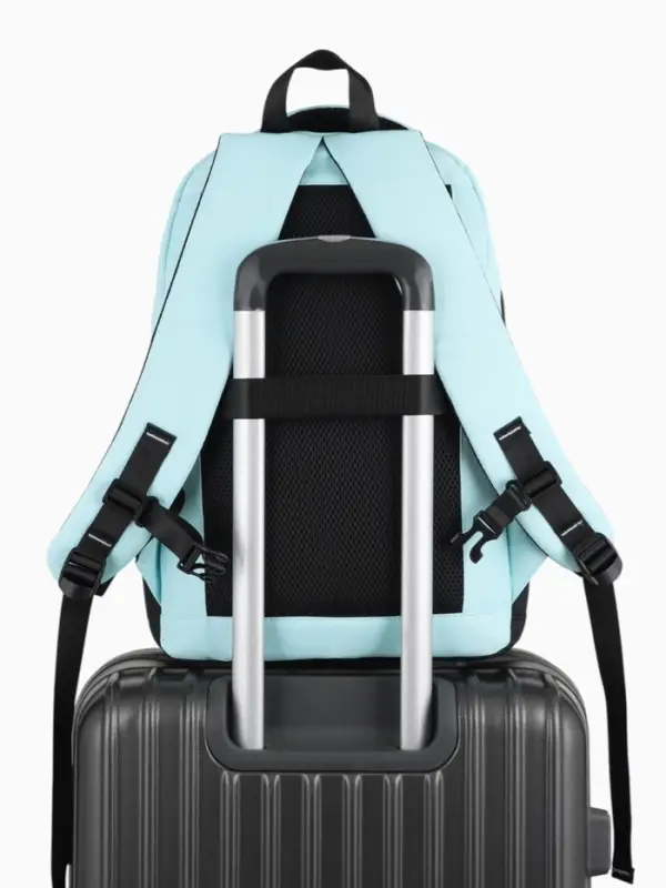 Рюкзак, водонепроницаемое дно, 2 отделения, 3 кармана, 31&times;14.5&times;45 см, голубой