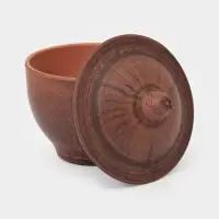 Горшочки для запекания, набор 2 шт., 600 мл, 12&times;13 см, красная глина