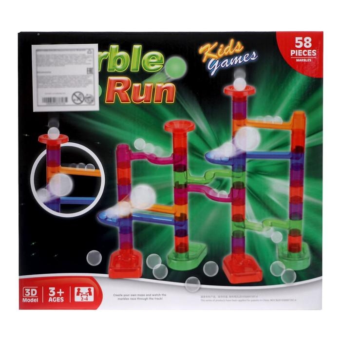 Конструктор «Трубчатые лабиринты», кристаллические детали, 58 элементов Конструктор «Трубчатые лабиринты», кристаллические детали, 58 элементов