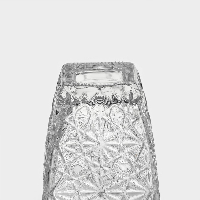 Банка стеклянная для хранения сыпучих продуктов Доляна &laquo;Парфе. Узор&raquo;, 170 мл, 6,6&times;12,6 см, с пробковой крышкой