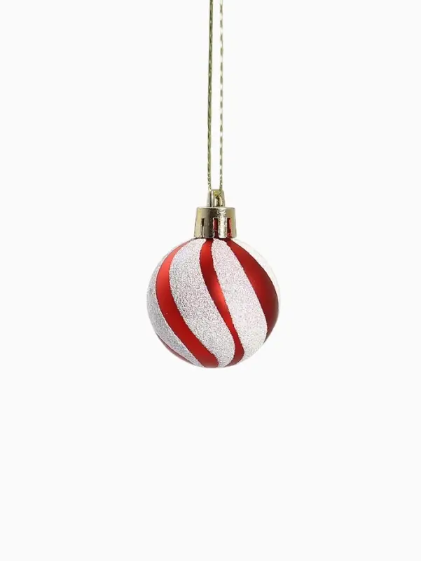 Набор украшений пластик 26 шт Набор украшений пластик 26 шт "Праздничный хоровод" 4 см, красный