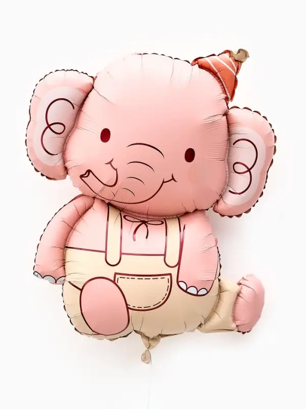 Воздушный шар фольгированный 35" "Розовый слоник"